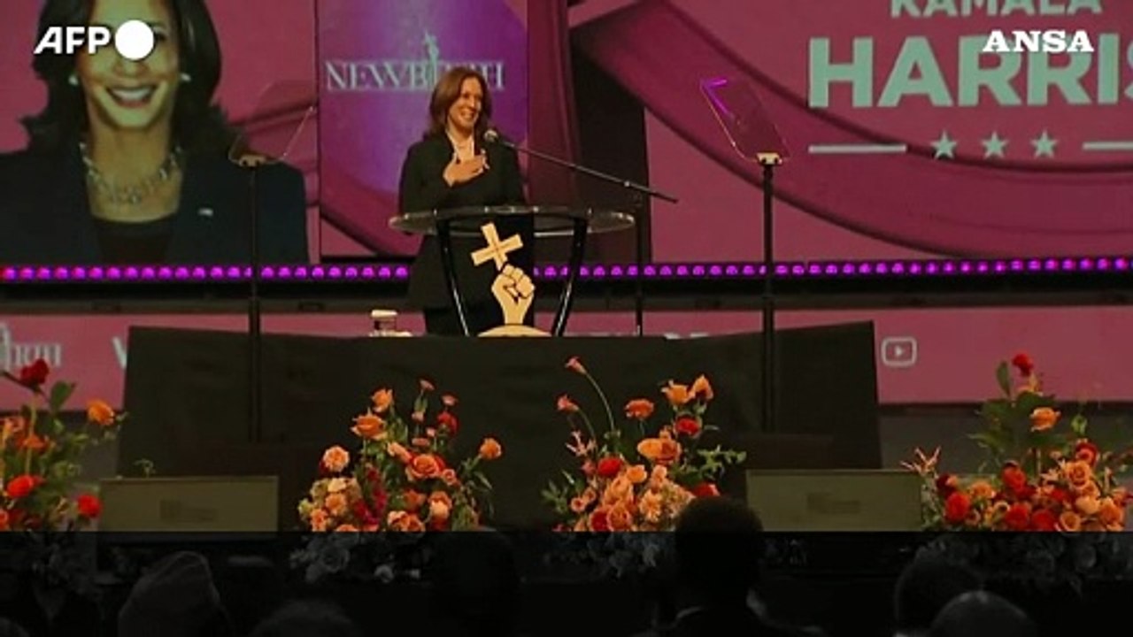 Usa2024, Kamala Harris parla in chiesa in Georgia: "Scegliete tra caos e liberta'"