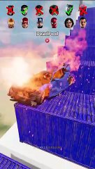 Super Hero's Cars vs 100 Containers #2  BeamNG.Drive _ The Real Granny - The Real Granny (720p60, h264, youtube)