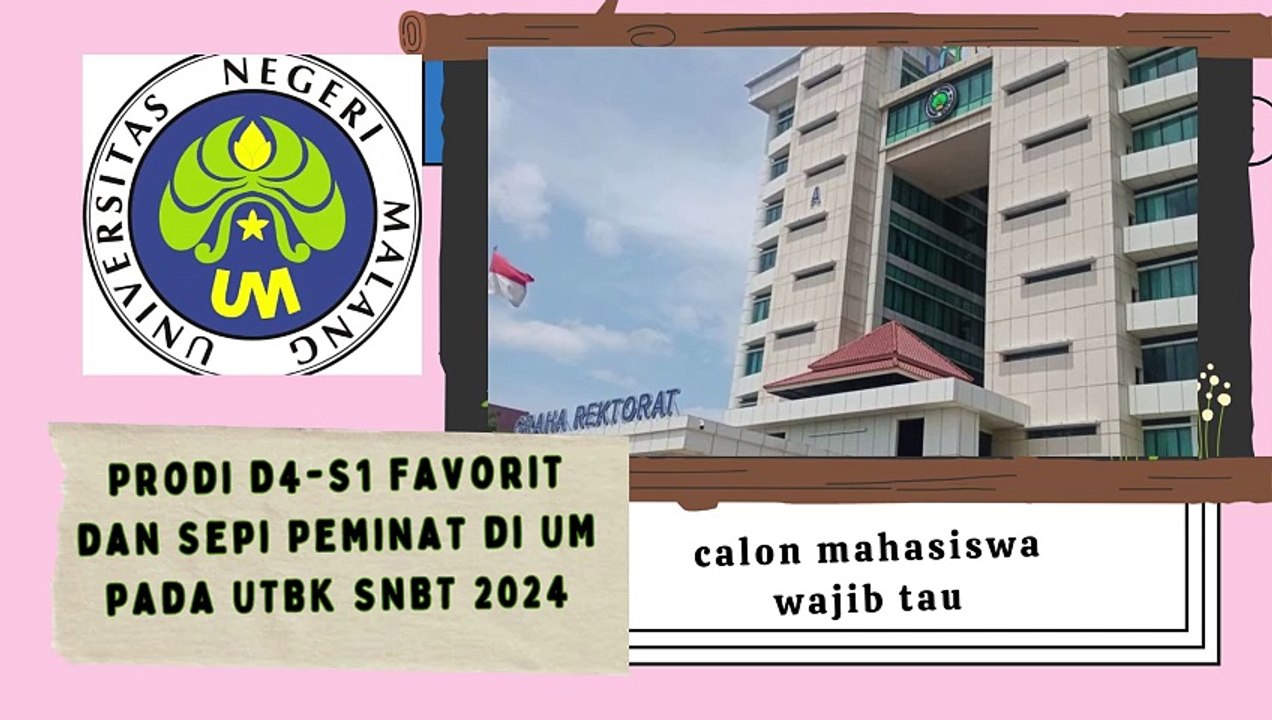 Prodi D4-S1 Favorit dan Sepi Peminat di Universitas Negeri malang  UM pada UTBK SNBT 2024