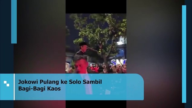 Momen Jokowi Pulang Kampung ke Solo, Sambil Bagi-Bagi Kaos