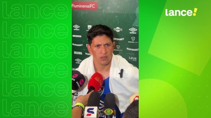 Germán Cano celebra fim do jejum de gols pelo Fluminense