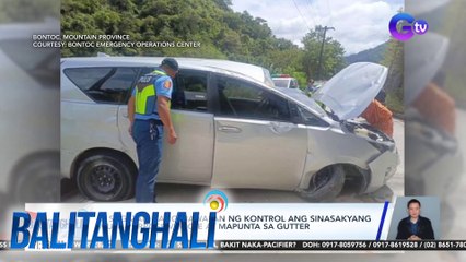 7, sugatan nang mawalan ng kontrol ang sinasakyang multi-purpose vehicle at mapunta sa gutter | Balitanghali