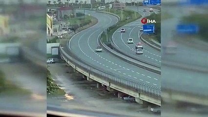 Rize'de akıl almaz olay! Kilometrelerce ters gitti!