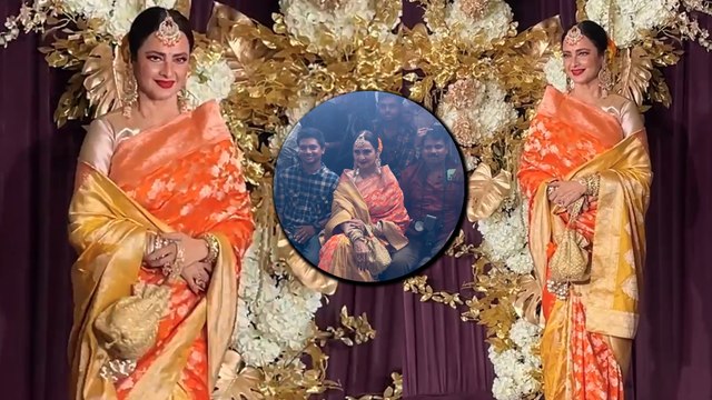 Rekha का Manish Malhotra की दिवाली पार्टी में दिखा शानदार अंदाज़, पैपराजी के साथ की जमकर मस्ती