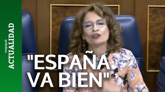 Montero dice España va bien y se oye un murmullo en el Congreso