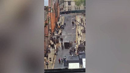 Cillian Murphy on set of Netflix's new Peaky Blinders film