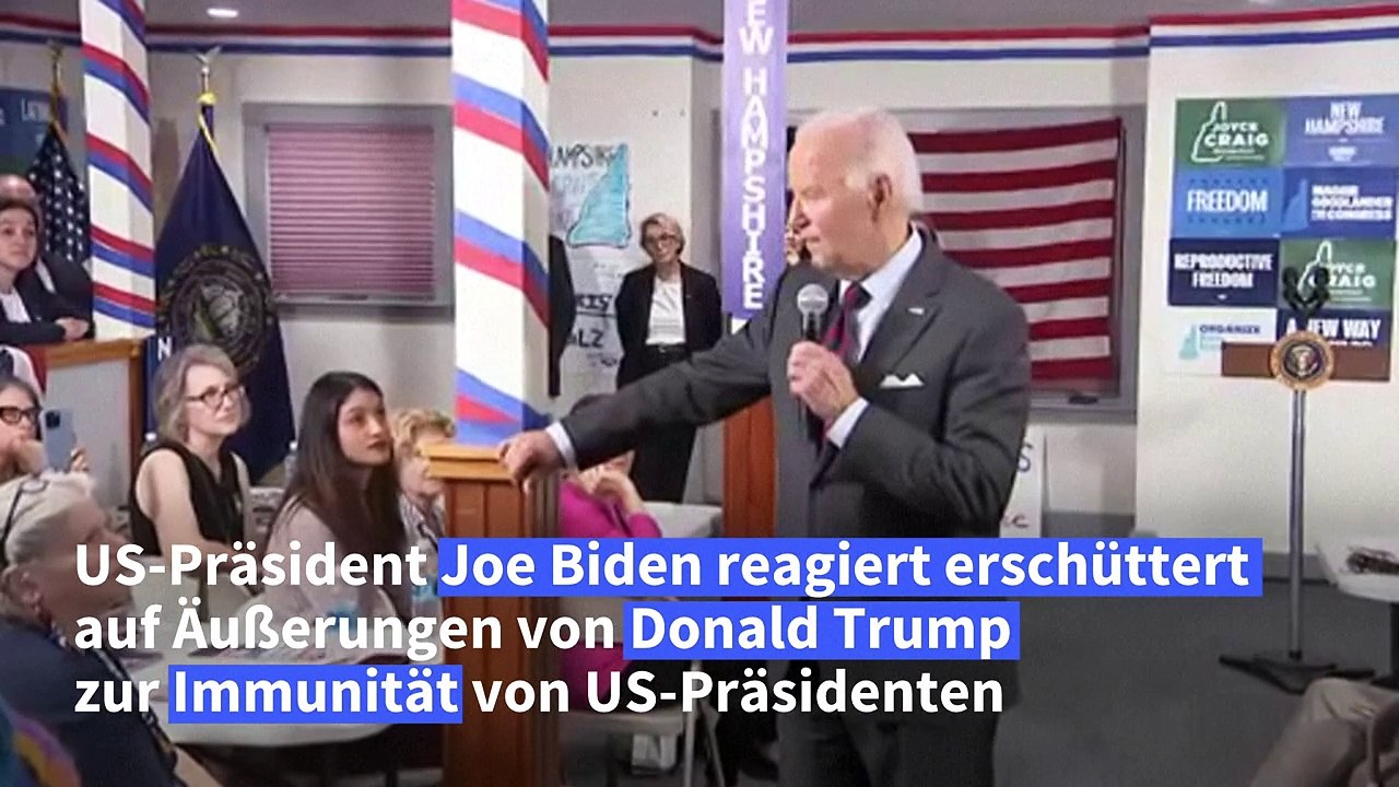 Biden zu Trumps Schusswaffen-Äußerung: 'Sperrt ihn ein'
