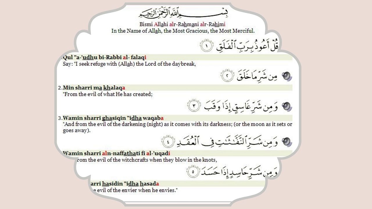 Surah AL Falaq