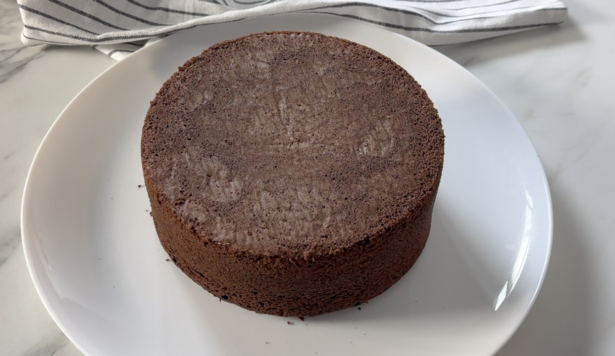 Bizcocho de chocolate muy húmedo y esponjoso