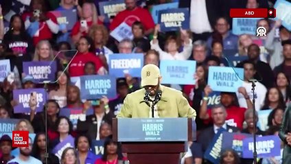 Ünlü rap sanatçısı Eminem ile Barack Obama, Harris'e destek mitingine katıldı