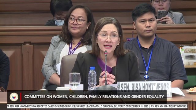 Sen. Risa Hontiveros, naghayag ng pasasalamat sa mga tumestigo laban kay Pastor Apollo Quiboloy | GMA Integrated News