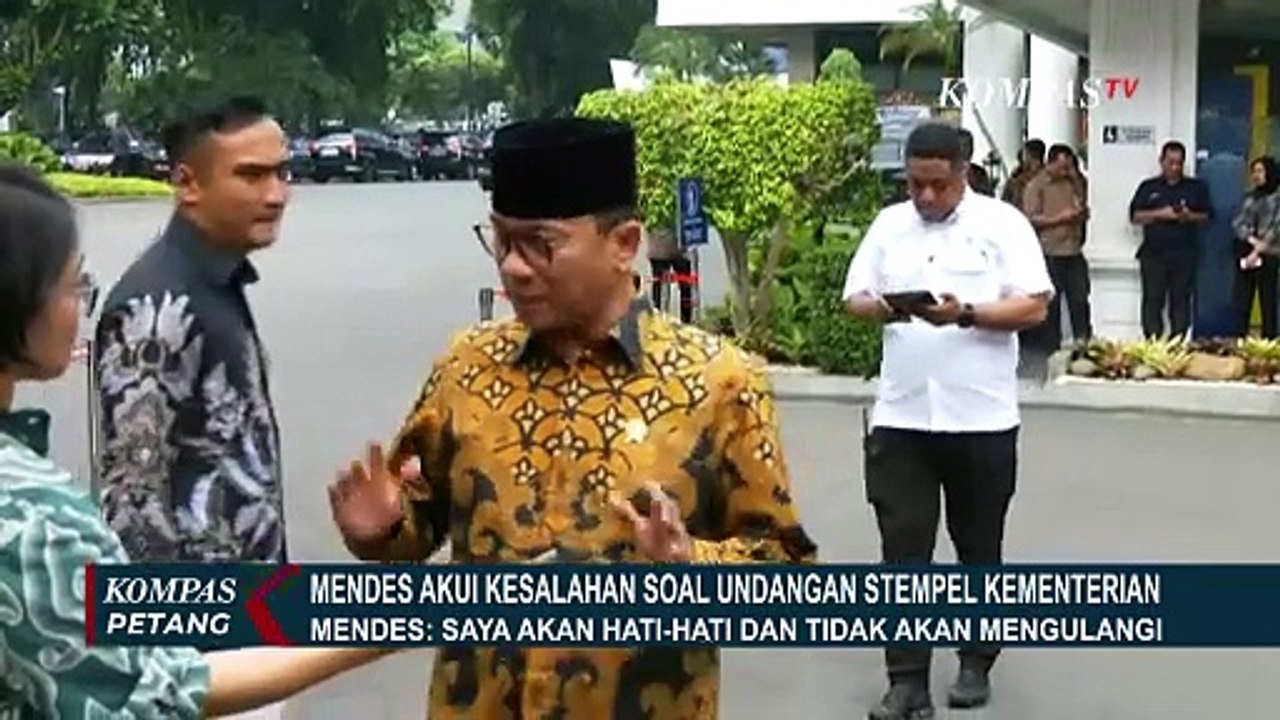 Akui Kesalahan Soal Undangan Stempel Kementerian, Mendes: Saya Akan Lebih Hati-Hati
