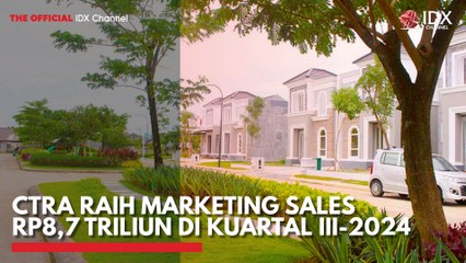 CTRA Raih Marketing Sales Rp8,7 Triliun di Kuartal III-2024