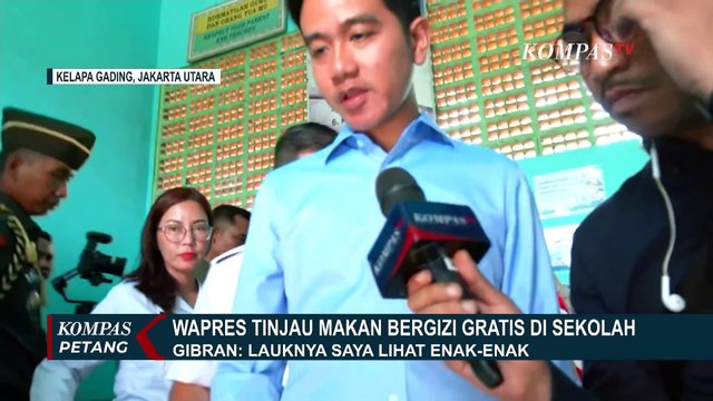 Wapres Gibran Tinjau Langsung Uji Coba Makan Bergizi Gratis di SMPN 270 Jakut