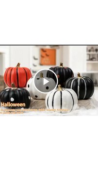 Halloween Decorations Indoor - Set of 6 Halloween Pumpkin Decor