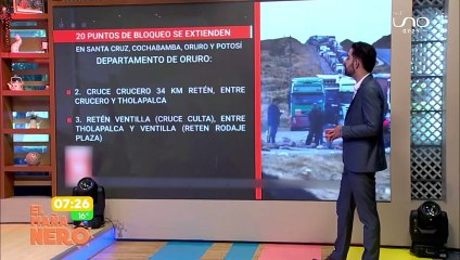 Estos son los 21 puntos de bloqueo que cercan al departamento de Cochabamba