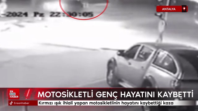Kırmızı ışık ihlali yapan motosikletlinin hayatını kaybettiği kaza
