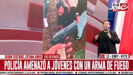 Un policía salteño totalmente borracho amenazó a un grupo de jóvenes con su arma reglamentaria