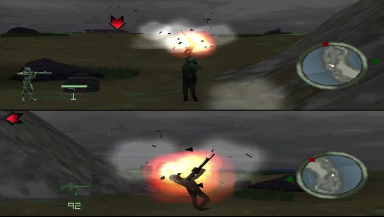 Army Men: World War: Land Sea Air - Multiplayer - Island Survival - CTF (PSX)