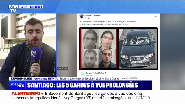 Enlèvement de Santiago: 2 des 5 personnes interpellées en Seine-Saint-Denis sont suspectées d'avoir fait l'aller-retour en Belgique