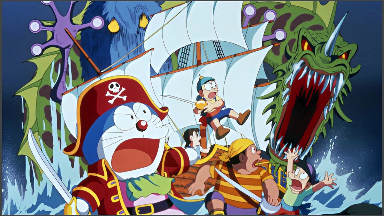 Doraemon Nobita’s Great Adventure in the South Seas \u200d☠️ 1998 Movie Recap \u0026  Epic Pirate Quest, image size:1280x720