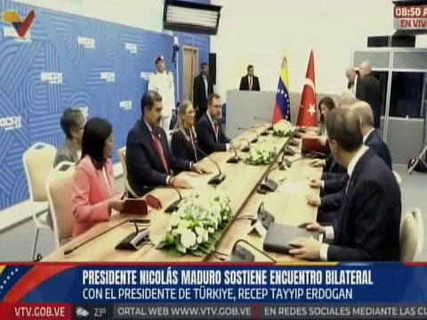 Presidente Nicolás Maduro fortalece lazos de cooperación con su homólogo turco Recep Tayyip Erdogan