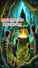 गुप्त खज़ाना और डायन का श्राप #shorts #moralstories #shortsfeed #cartoonstory
