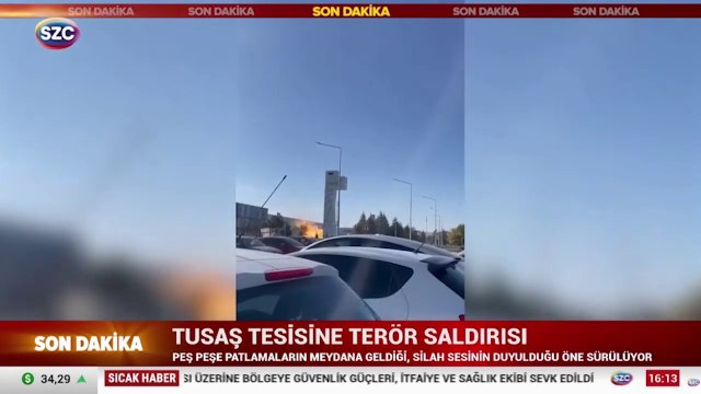 TUSAŞ saldırısında patlama anı kamerada