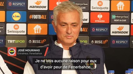 Fenerbahce - Mourinho : "Manchester United n'a aucune raison d'avoir peur de nous"