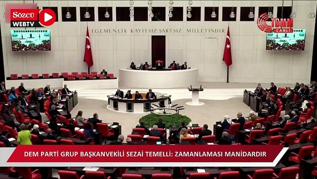 DEM Parti Grup Başkanvekili Sezai Temelli: Çok üzgünüz