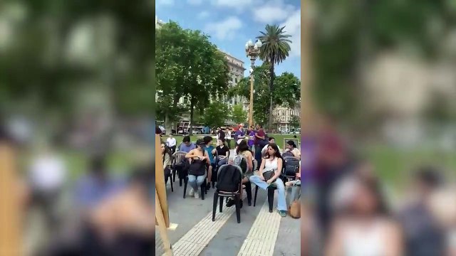 Más de 100 clases públicas en Plaza de Mayo como parte del plan de lucha