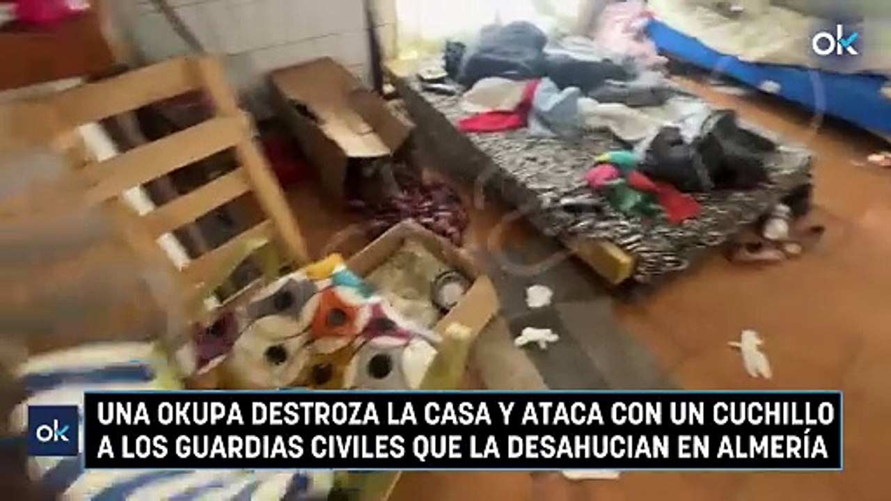 Una okupa destroza la casa y ataca con un cuchillo a los guardias civiles que la desahucian en Almería