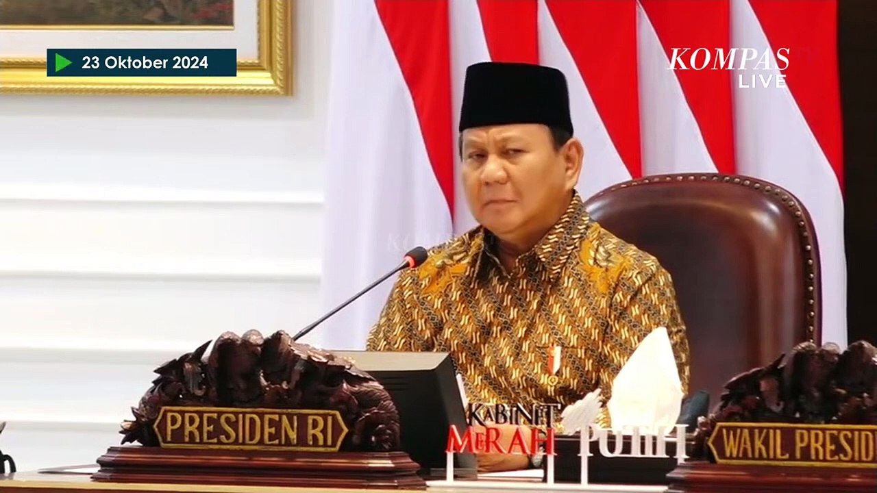 [FULL] Arahan Presiden Prabowo di Sidang Perdana Kabinet Merah Putih 2024 ke Menteri-Kepala Badan
