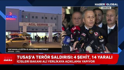 İçişleri Bakanı Yerlikaya: 4 şehit, 3'ü ağır 14 yaralı var