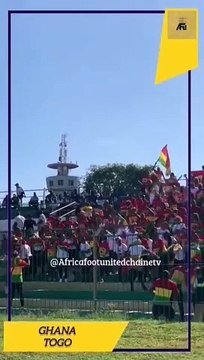 TOURNOI QUALIFICATIF CAN 20 UFOAB Lomé 2024 Groupe A | Journée 3 La joie des supporters Ghanéens sur le premier but de l’équipe ici au stade municipal de Lomé