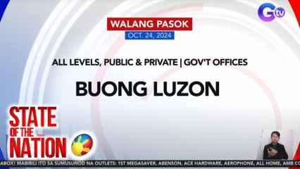 Class suspension, October 23, 2024 | SONA