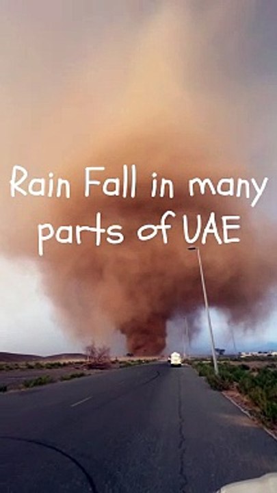Rain in many parts of UAE #rain #uae #tornado