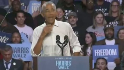 Obama steals the show: former President raps Eminem's 'Lose Yourself' at Detroit rally for Kamala Harris