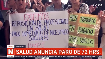 Salud anuncia paro de 72 horas