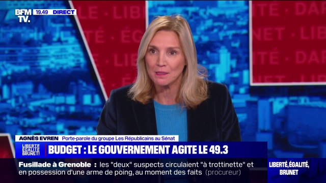 Agnès Evren (sénatrice LR): Ce budget doit être voté avant le 1er janvier (…) Si on ne peut pas faire autrement, on passera par le 49.3