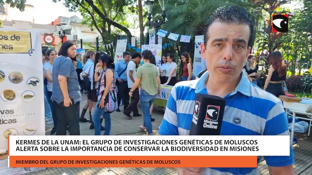 Kermes de la UNAM: El Grupo de Investigaciones Genéticas de Moluscos alerta sobre la importancia de conservar la biodiversidad en Misiones
