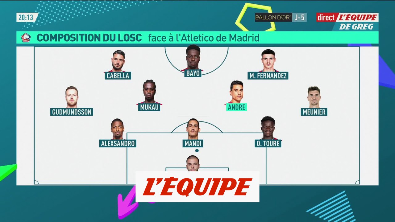 Genesio fait tourner contre l'Atlético de Madrid - Foot - C1 - Lille