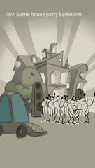 Pov- Some house party bathroom!   (4k memes)  #shorts