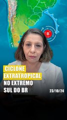 Ciclone extratropical no extremo sul do BR
