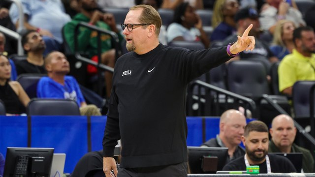 Nick Nurse Discusses Joel Embiid's Knee Issues at Practice