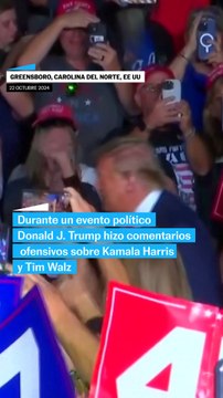 Trump insulta a Kamala Harris y a Tim Walz