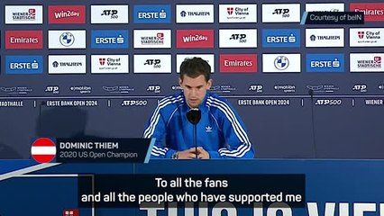 Thiem thanks fans as he calls time on his career