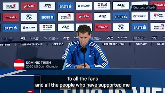 Thiem thanks fans as he calls time on his career