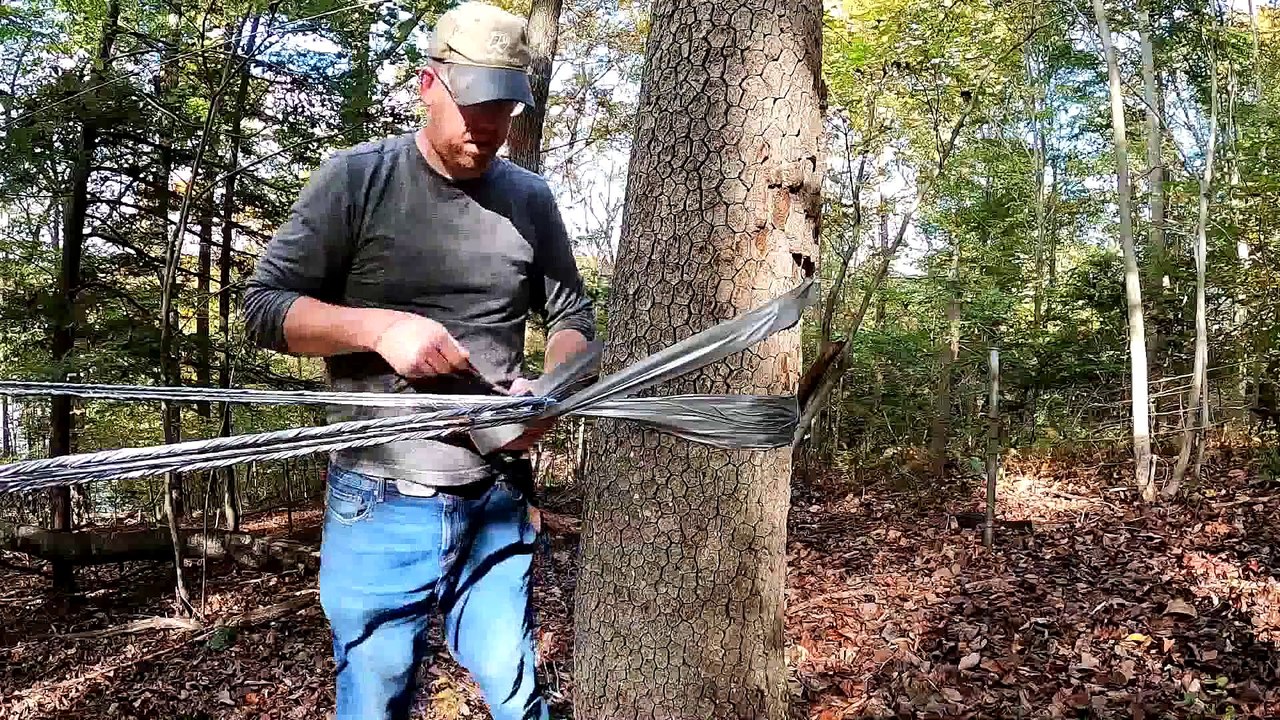 Duct Tape Hammock Tent Camping + Rabbit Catch & Cook (Duct Tape Survival Shelter Challenge)