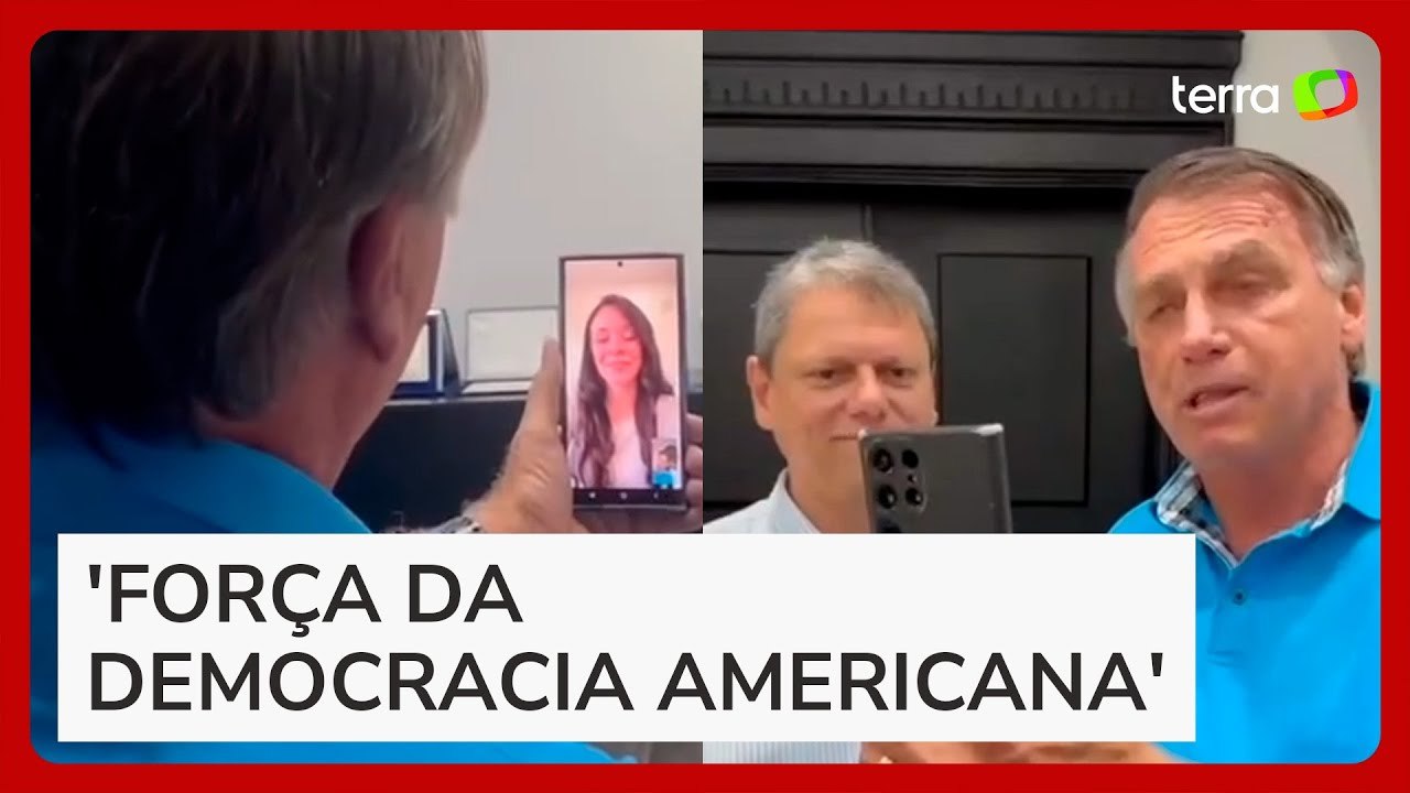 Bolsonaro conversa com brasileira que foi atendida por Trump em McDonalds nos EUA